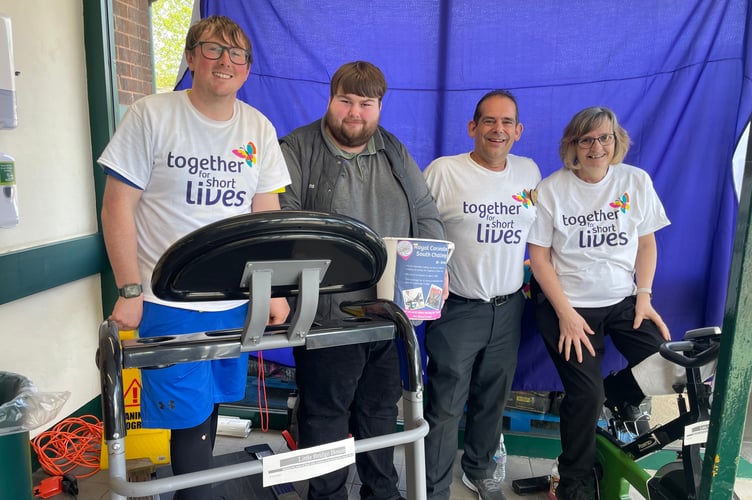 Morrisons Crediton staff walked and cycled 219 miles during a recent challenge and raised £580, thanks to shoppers donations, in aid of Together for Short Lives, supporting children’s hospices.  AQ 7068