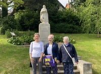 Second Coronation Walk in Crediton took place  in brilliant sunshine