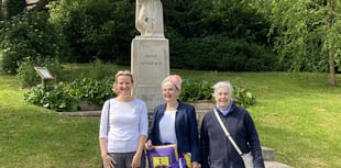 Second Coronation Walk in Crediton took place  in brilliant sunshine