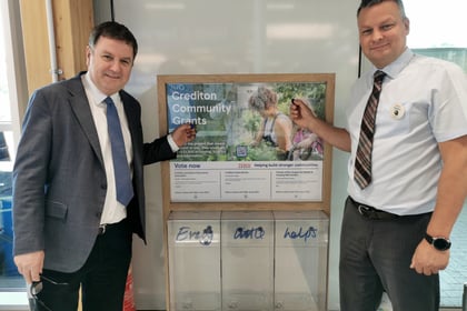 MP thanks Crediton Tesco for help in funding community projects
