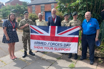 Crediton Town Council shows support for Armed Forces Day
