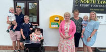 Defibrillator gift for North Tawton RFC
