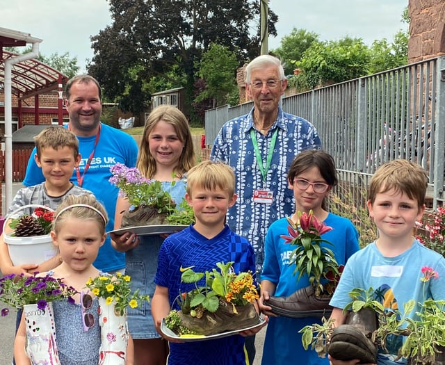 Recycled shoe planters will brighten Hayward’s School grounds