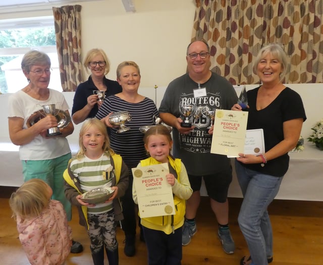 Hall full of colour for Cheriton Fitzpaine Garden Club Annual Show
