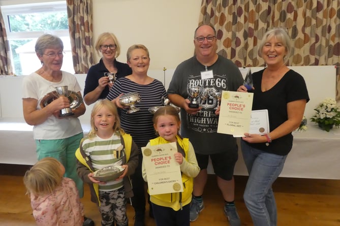 Some of the winners at Cheriton Fitzpaine Garden Club.