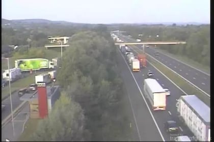 Delays for drivers after M5 crash 
