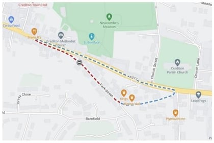 Advance warning of road closure in Park Street