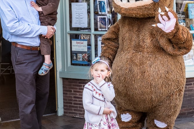 Andrew with the Gruffalo.