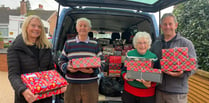 Margaret sends 134 filled shoeboxes to Moldova and Ukraine
