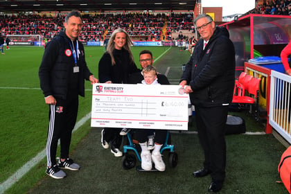 Exeter City FC event raises thousands for Pete and his family
