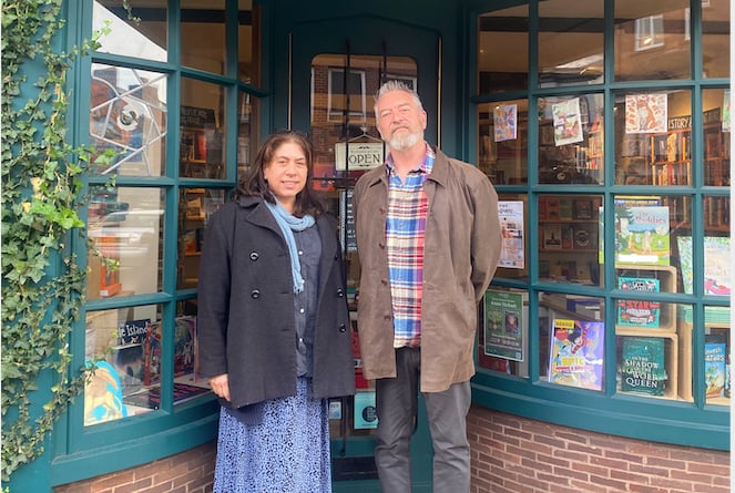 Outgoing CEO of The Bookery, Dee Lalljee and incoming CEO Steve Ryan.