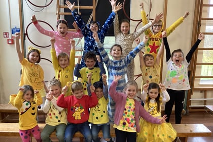 Spotty clothes and fun at Morchard Bishop C of E Primary School
