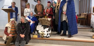 Crediton Methodist Church - traditional Nativity scene