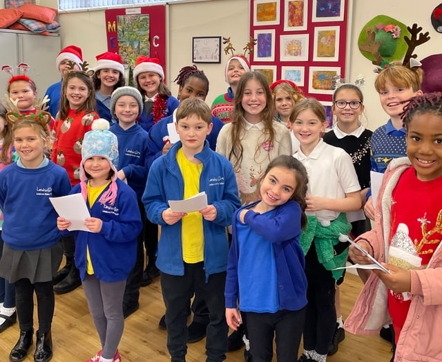 There was Christmas Cheer aplenty at Landscore Primary School
