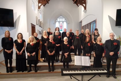 Crediton Singers Concert raised £300 for Prostate Cancer Research
