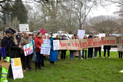 Protesters pushed for special educational needs improvements

