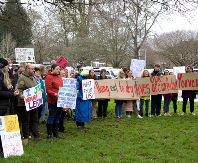 Protesters pushed for special educational needs improvements
