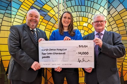 Crematorium raises £14,000 for North Devon Hospice
