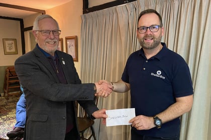 Crediton Boniface Rotary Club donates £3,500 to ShelterBox
