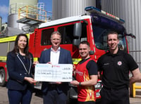 Firefighter’s marathon fundraiser gets £500 boost from Crediton Dairy