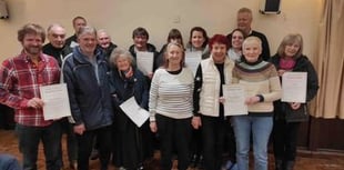 Sandford residents presented with awards for their service
