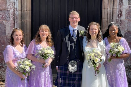 Bishop conducted Lewis and Catherine’s wedding