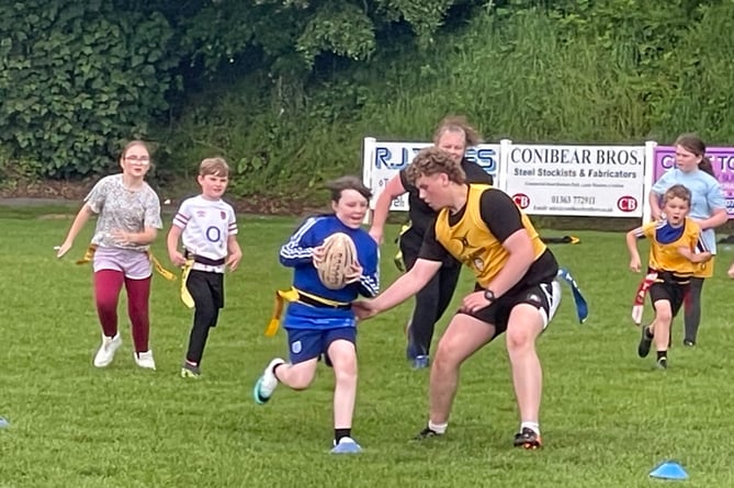 During the Tag Rugby event at Crediton Rugby Club.  AQ 3216
