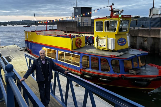 Garry welcoming guests to the boat