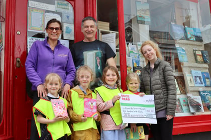 Crediton bookshop’s donation to local pre-school 
