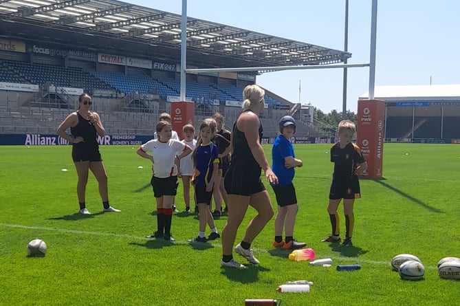 Training with international players at Sandy Park