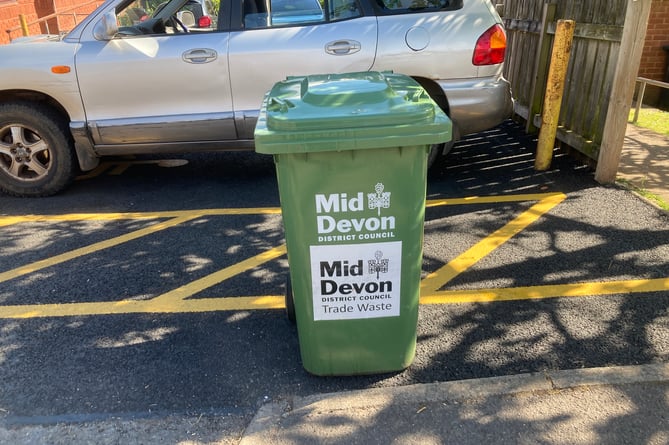 Mid Devon District Council bin (Will Goddard, Crediton Courier)