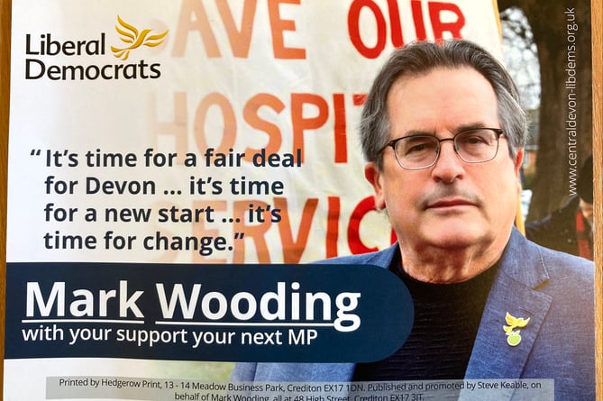 Mark Wooding election leaflet