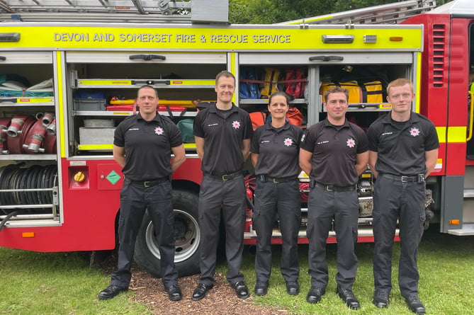 Crediton firefighters took a fire engine to the school fete.  AQ 5554
