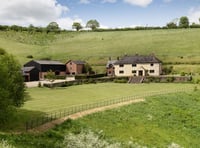 Period farmhouse for sale has "outstanding views" and a party barn 