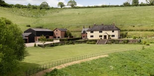 Period farmhouse for sale has "outstanding views" and a party barn 