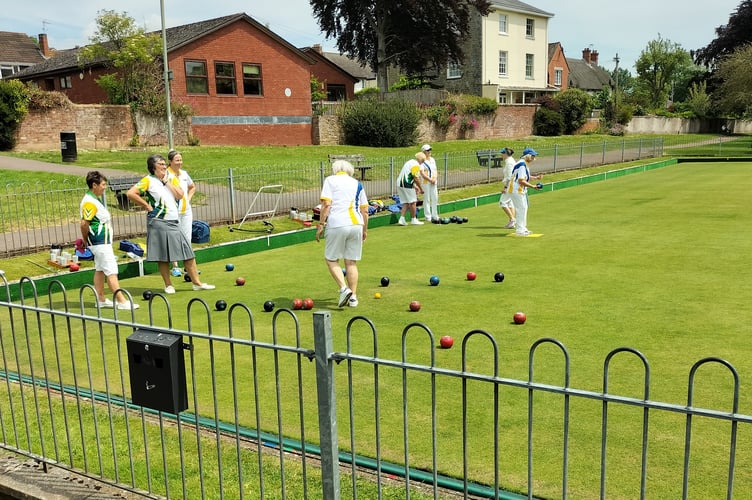 Crediton Bowling Club Ladies Green team when they beat Ottery St Mary Gold.
