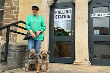General election: Voters queued in Crediton