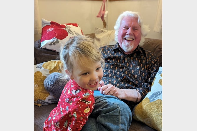 Brian Meekings and his granddaughter Aya.