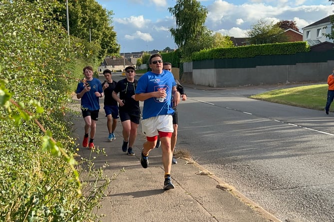 James leading the running challenge.