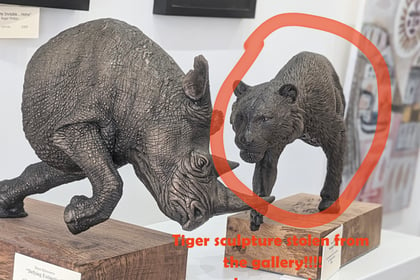 Appeal after valuable sculpture stolen from Crediton Gallery
