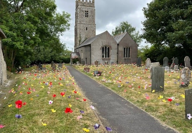 A small part of the display on the approach to Dowland Church.
