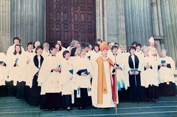 When Bishop Jackie was ordained at St Paul's Cathedral in 1994.