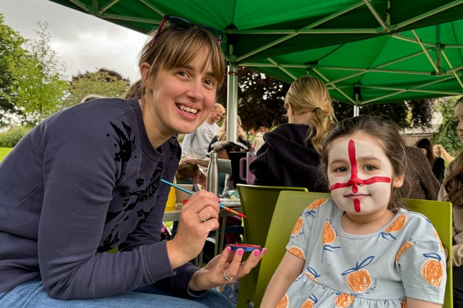 Face painting was popular and there were some favourite designs!  AQ 7486
