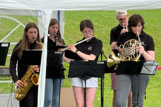 Some of the members of the QE Jazz Band.  AQ 7470