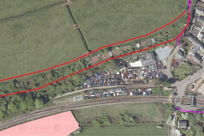 Map showing site in 2010 when it was used for allotments