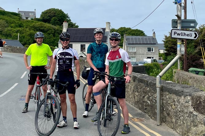 The four during their Wales cycle