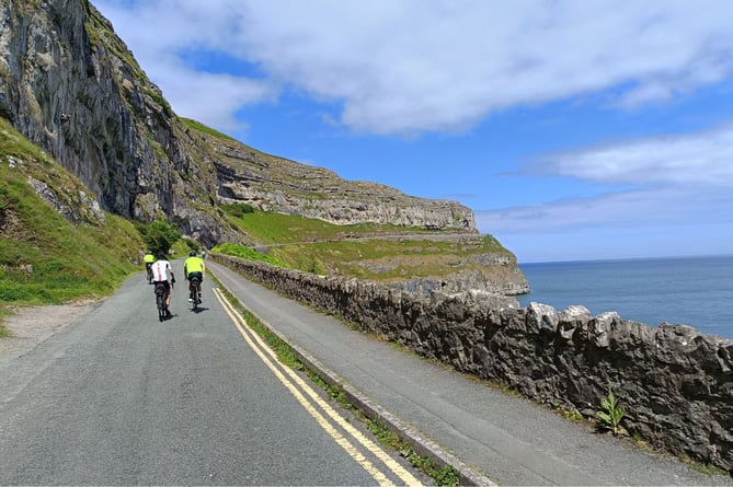 They cycled 518 miles around the coast of Wales