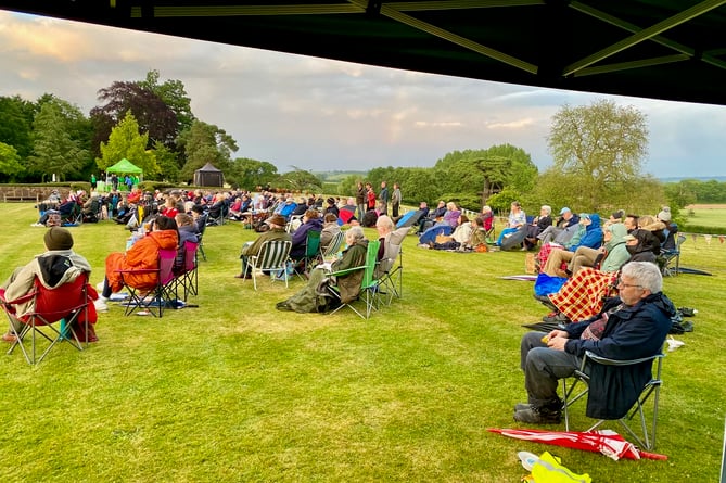 The audience on the lawn at Downes.