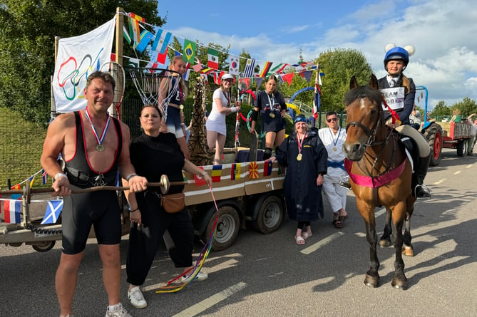 Year 8 Girls float was a spotlight on the Olympics.  AQ 8643
