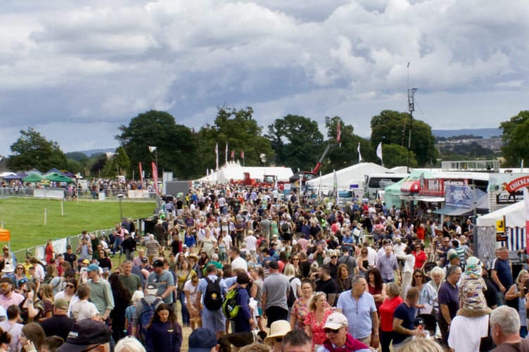 Crowds at the Mid Devon Show